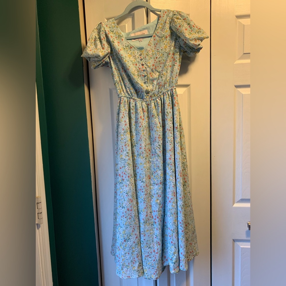 JessaKae XS Highbury dress, blue floral, great for all the spring occasions
